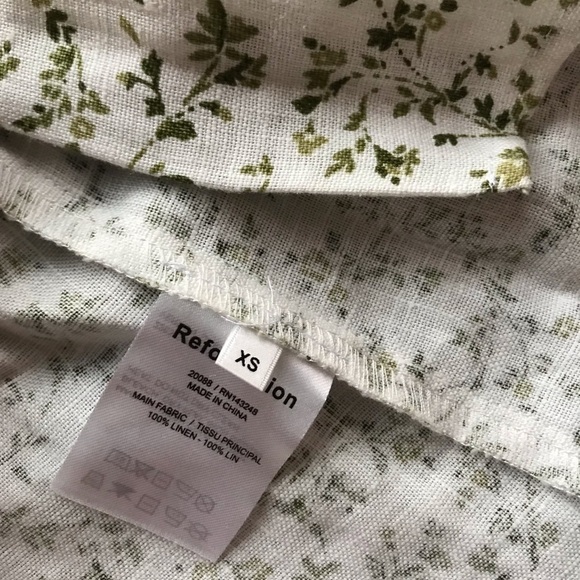 Reformation Mint linen wrap midi dress new - Picture 13 of 14